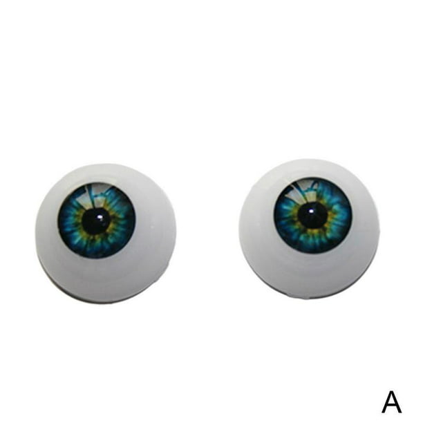1 pair of 22mm Reborn Baby Doll Eyes Half Round Acrylic Eyes Green